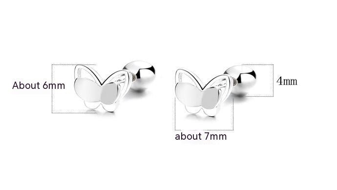 925 Sterling Silver Sweet Double Butterfly Thread Stud Earrings - Image 5