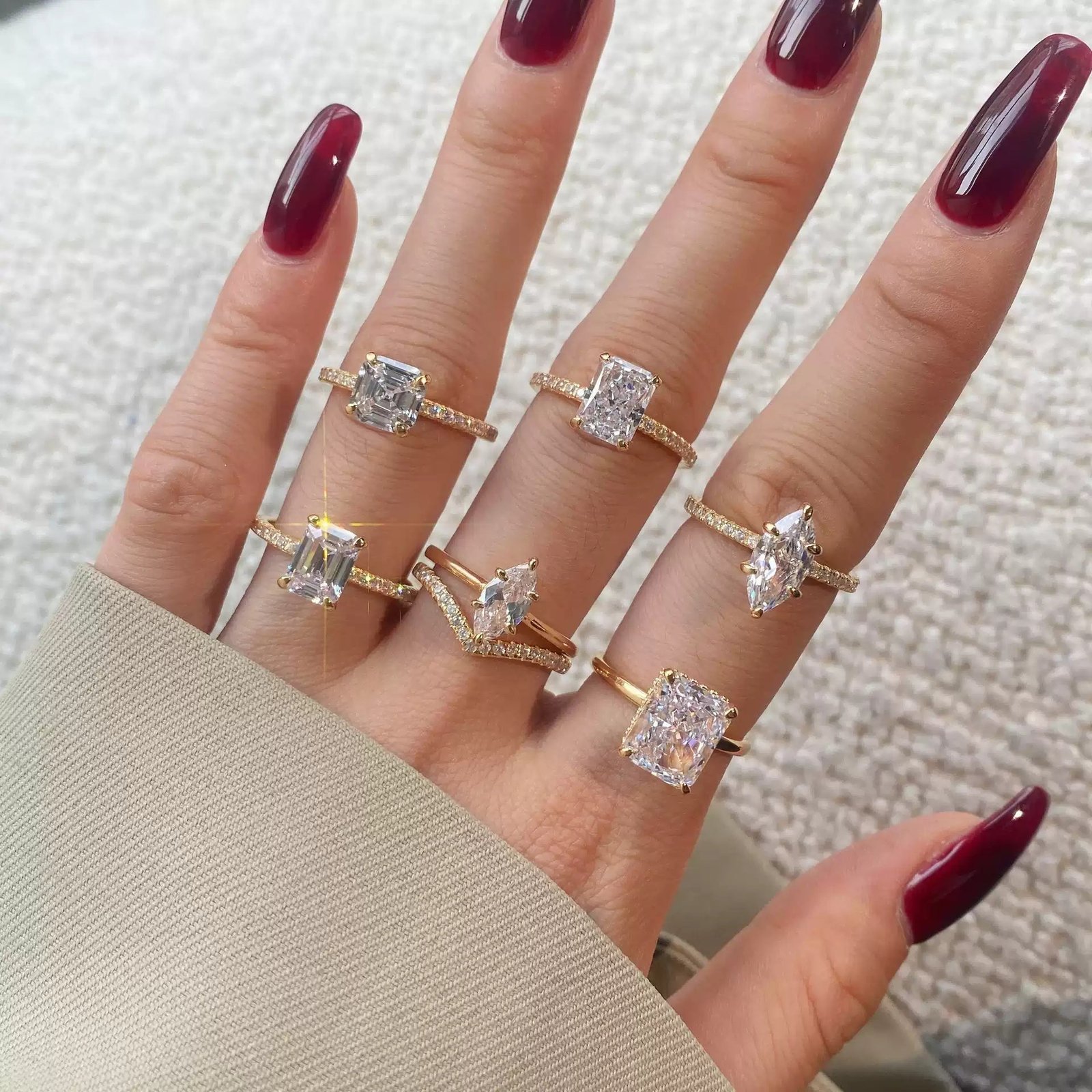 Ice-flower-cut High-carat Diamond Ring For Women - Image 9