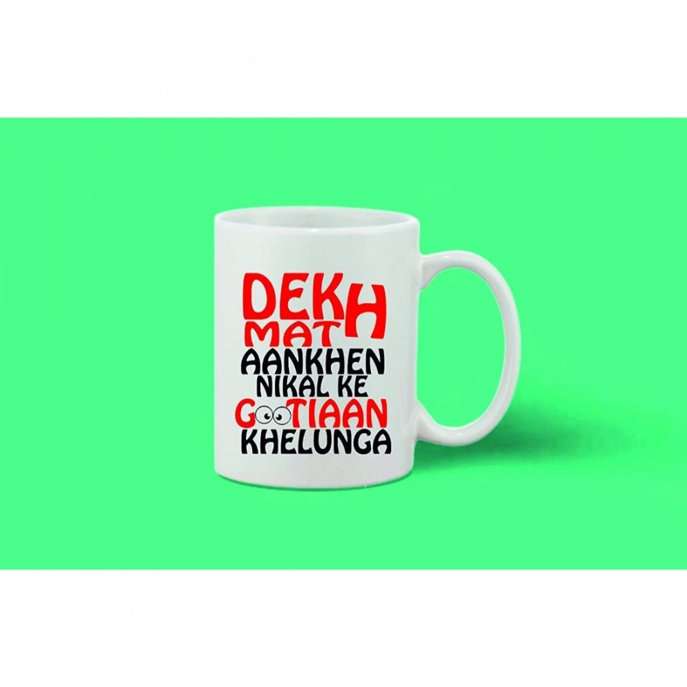 Printed Ceramic Coffee Mug - 1 Pieces, White, 11oz - Image 2