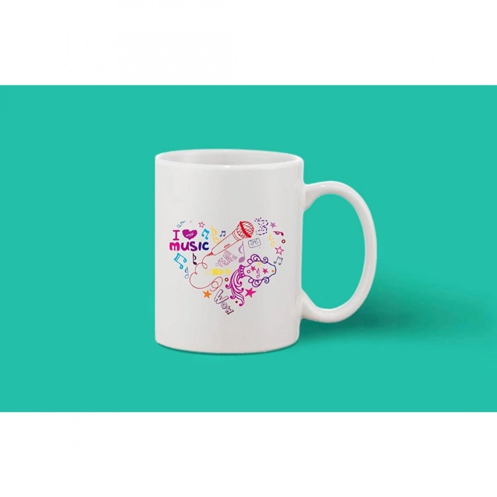 Printed Ceramic Coffee Mug - 1 Pieces, White, 11oz - Image 2