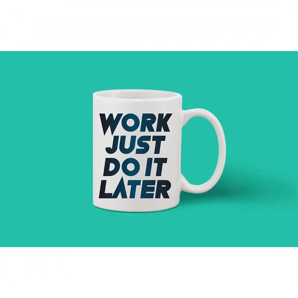 Printed Ceramic Coffee Mug - 1 Pieces, White, 11oz - Image 2
