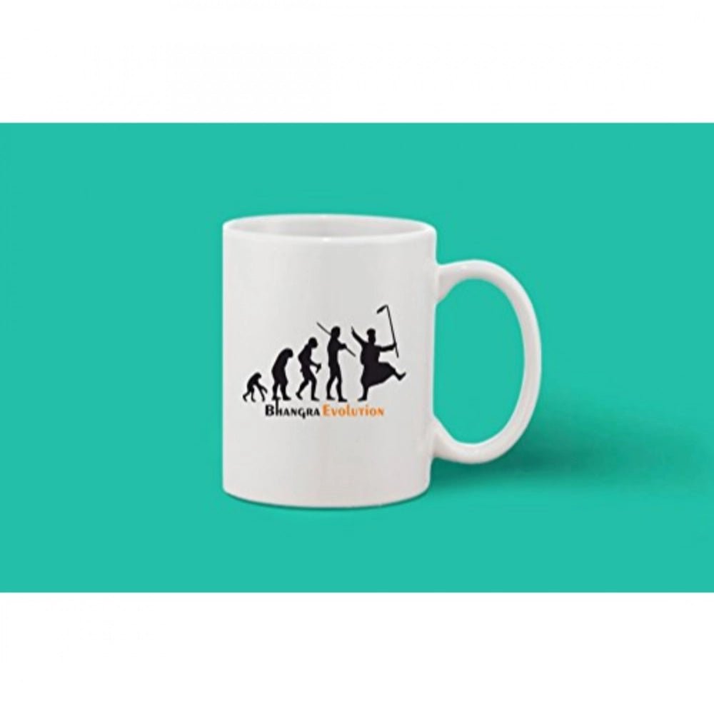 Printed Ceramic Coffee Mug - 1 Pieces, White, 11oz - Image 2