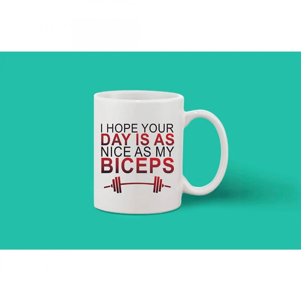 Printed Ceramic Coffee Mug - 1 Pieces, White, 11oz - Image 2