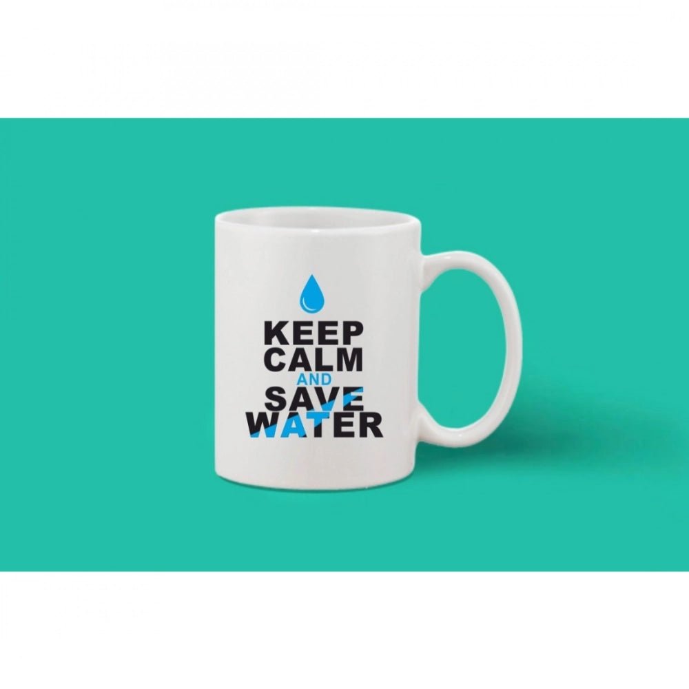 Printed Ceramic Coffee Mug - 1 Pieces, White, 11oz - Image 2