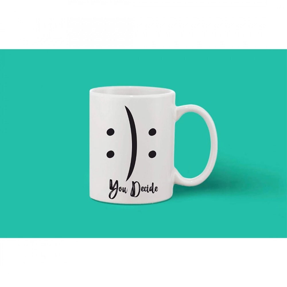 Printed Ceramic Coffee Mug - 1 Pieces, White, 11oz - Image 2