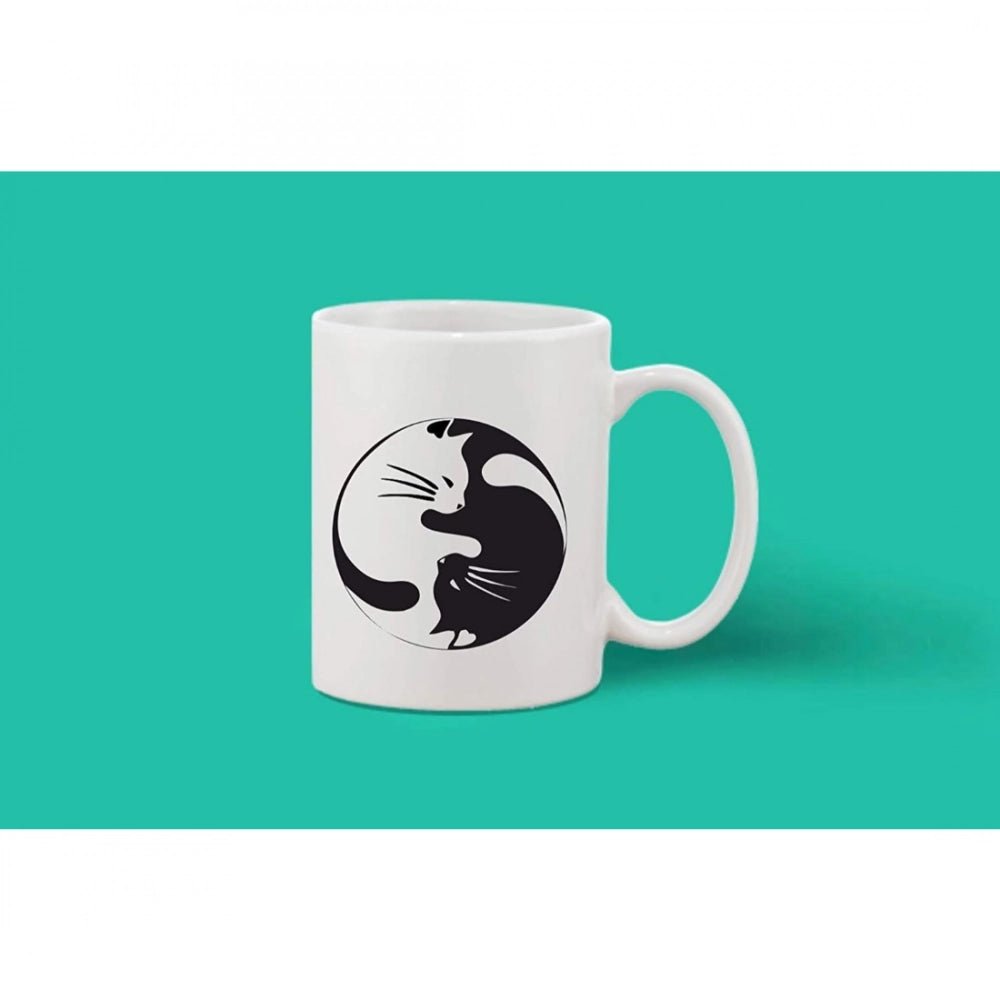 Printed Ceramic Coffee Mug - 1 Pieces, White, 11oz - Image 2
