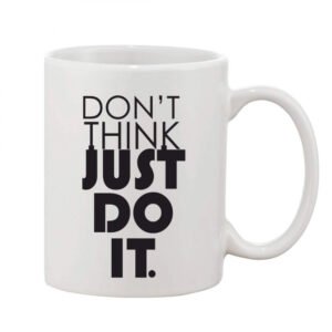 Printed Ceramic Coffee Mug - 1 Pieces, White, 11oz