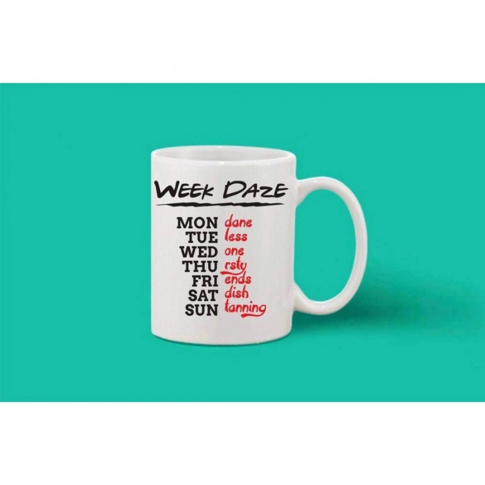 Printed Ceramic Coffee Mug - 1 Pieces, White, 11oz - Image 2