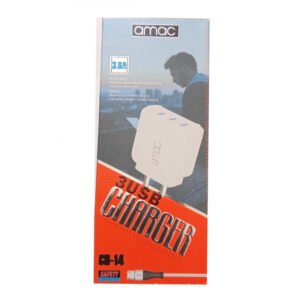 Amac Charger CH-14 3.8 A 3USB-White