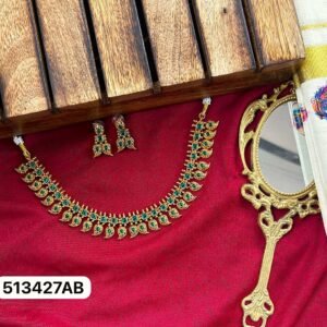 Mayoori Style Antique Gold Necklace & Earring Set