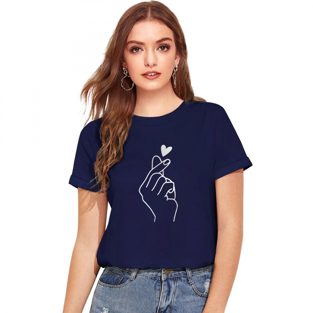Cotton Western Wear T-Shirt (Blue)