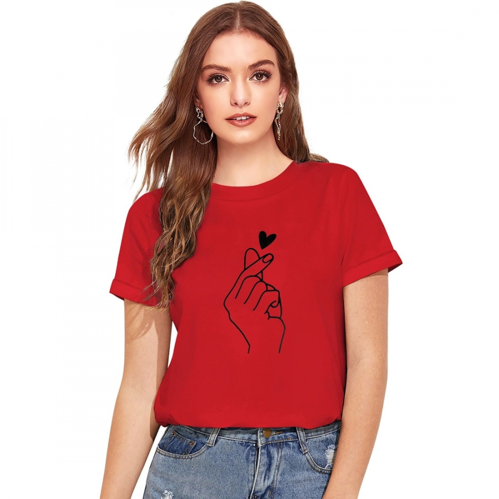 Cotton Western Wear T Shirt (Red)