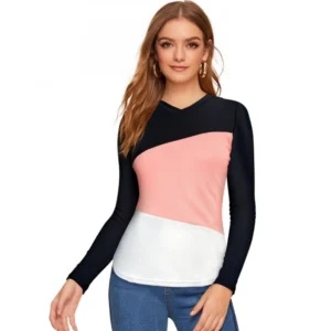 95% Polyester 5% Spandex Western Wear T Shirt (Peach)