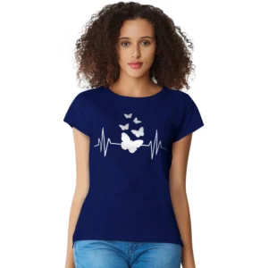 Cotton Western Wear T Shirt (Blue)