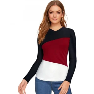 95% Polyester 5% Spandex Western Wear T Shirt (Maroon)