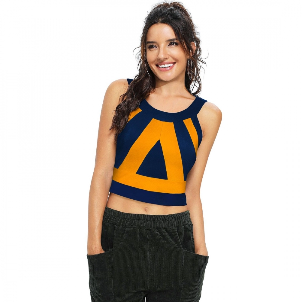 95% Polyester 5% Spandex Western Wear Tops (Yellow)