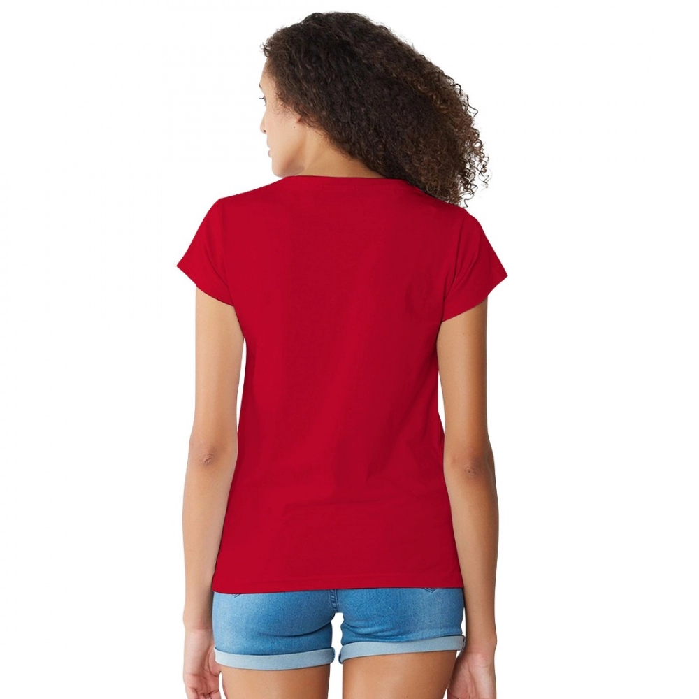 Cotton Western Wear T Shirt (Red) - Image 2