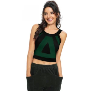 95% Polyester 5% Spandex Western Wear Tops (Green)