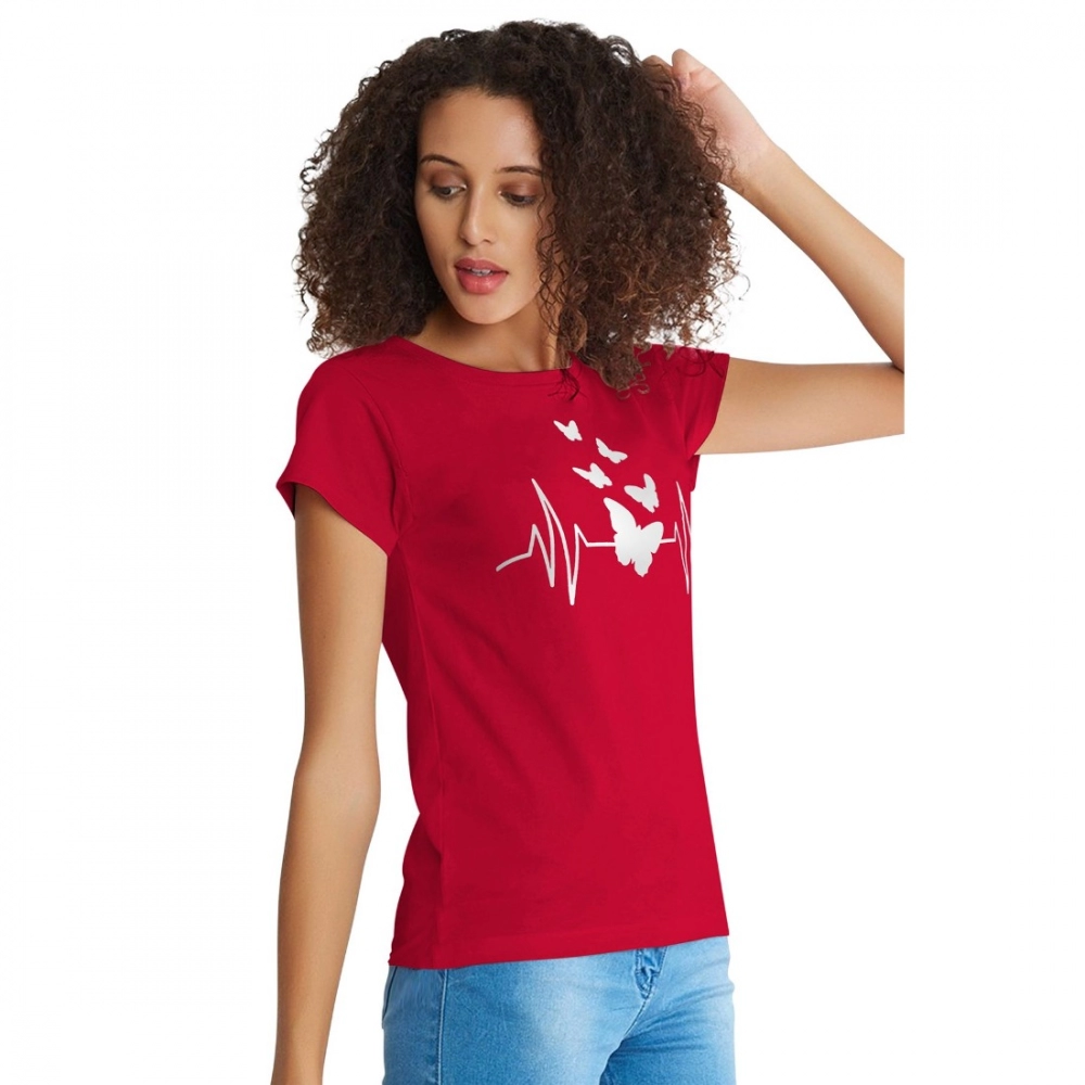 Cotton Western Wear T Shirt (Red) - Image 3