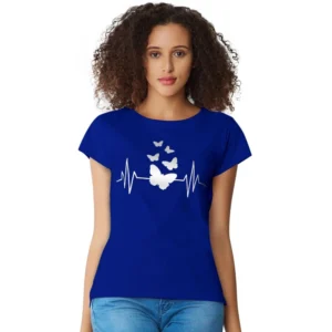 Cotton Western Wear T Shirt (Royal Blue)