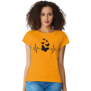 Cotton Western Wear T Shirt (Yellow)