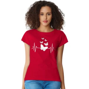 Cotton Western Wear T Shirt (Red)