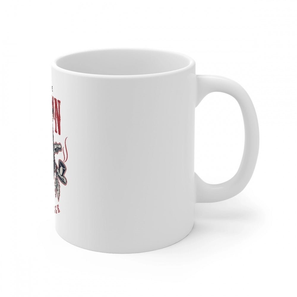 Ceramic Gorila Desing Printed Coffee Mug (Color: White, Capacity:330ml) - Image 3