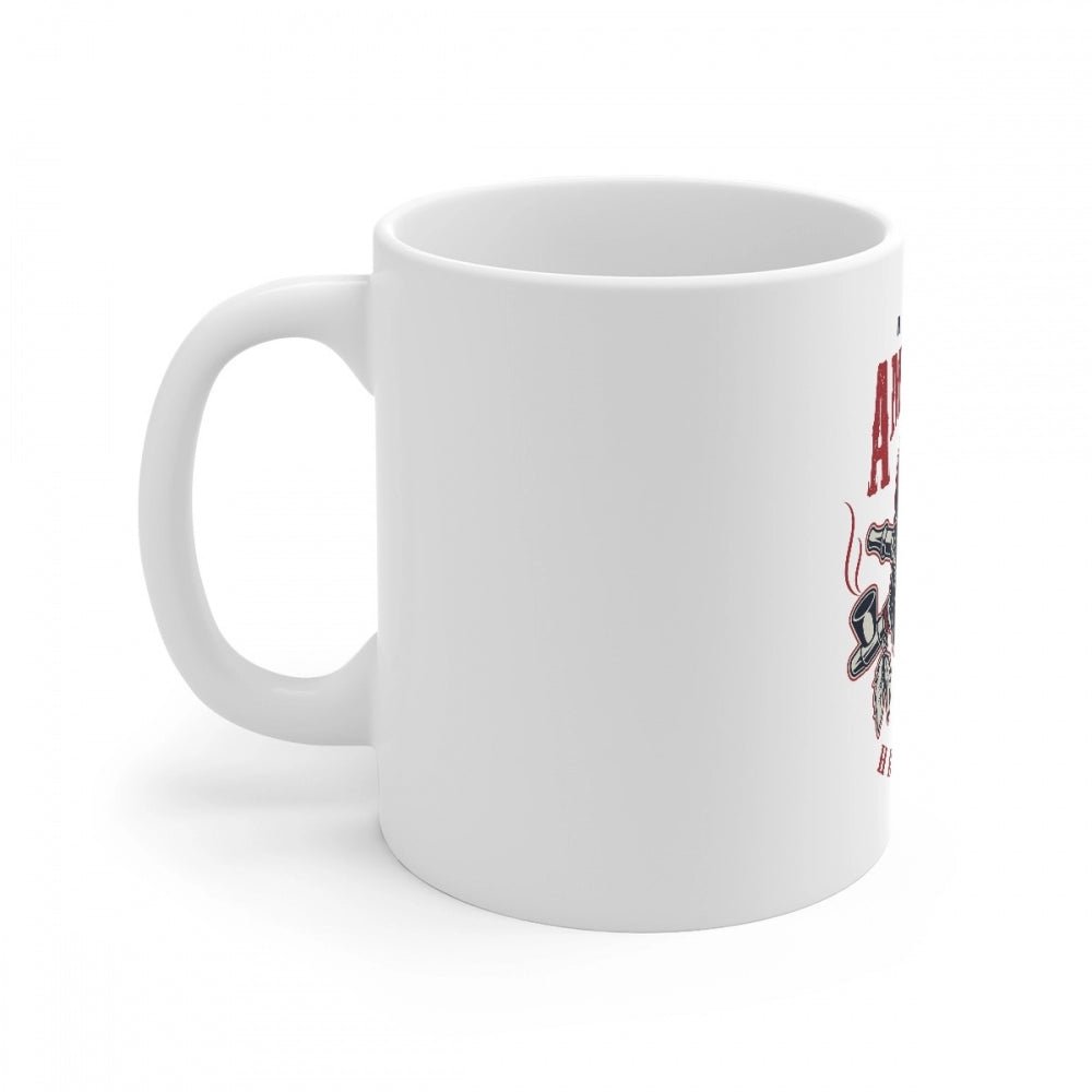Ceramic Gorila Desing Printed Coffee Mug (Color: White, Capacity:330ml) - Image 2