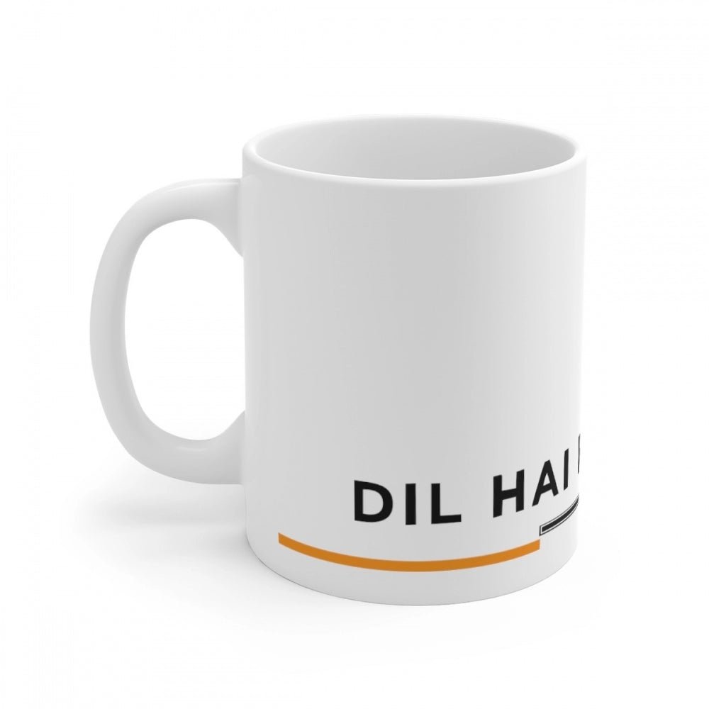 Ceramic Dil Se Hindustani Printed Coffee Mug (Color: White, Capacity:330ml) - Image 2
