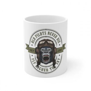 Ceramic Gorila Desing Printed Coffee Mug (Color: White, Capacity:330ml)