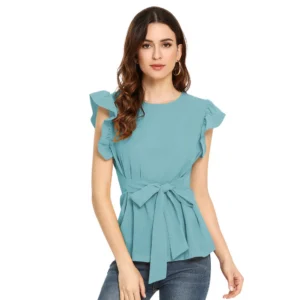Western Wear Hosiery T Shirts (Light Blue)