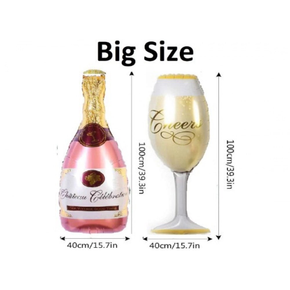 21St Anniversary Rose Gold Foil Balloons With Happy Decoration Items Set (Rose Gold) - Image 3