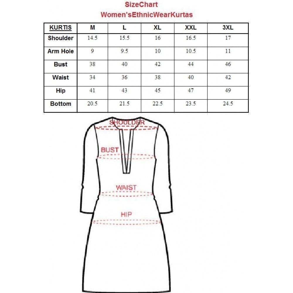 Women's Khadi Embroidered Kurti (Yellow, Khadi) - Image 3