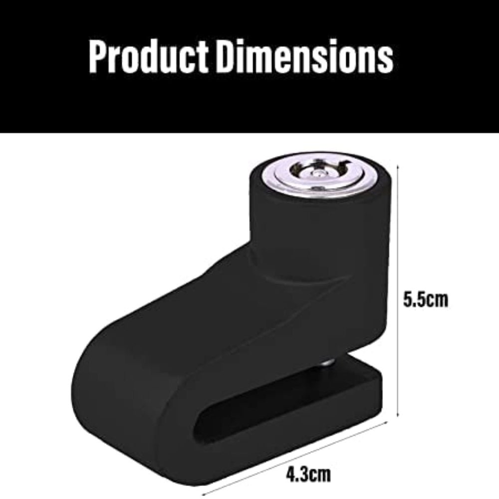 Mini Bicycle Motorcycle Disc Brake Lock Disk Lock Security (Black) - Image 2