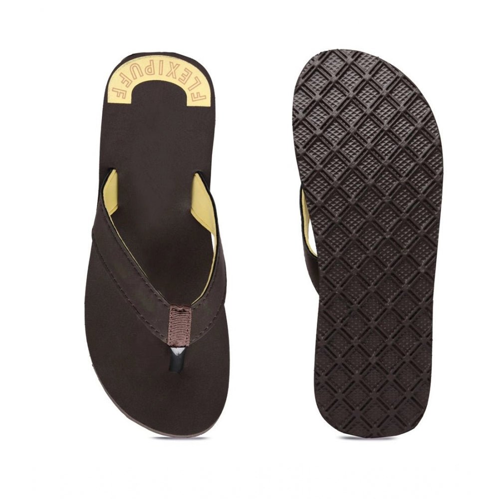 Unisex Rubber Comfortable Orthopedic Doctor Slipper and Flip Flops (Brown) - Image 4