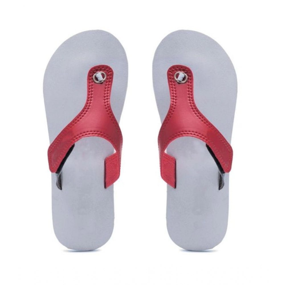 Unisex Rubber Lightweight T-Style Slippers (Maroon) - Image 5
