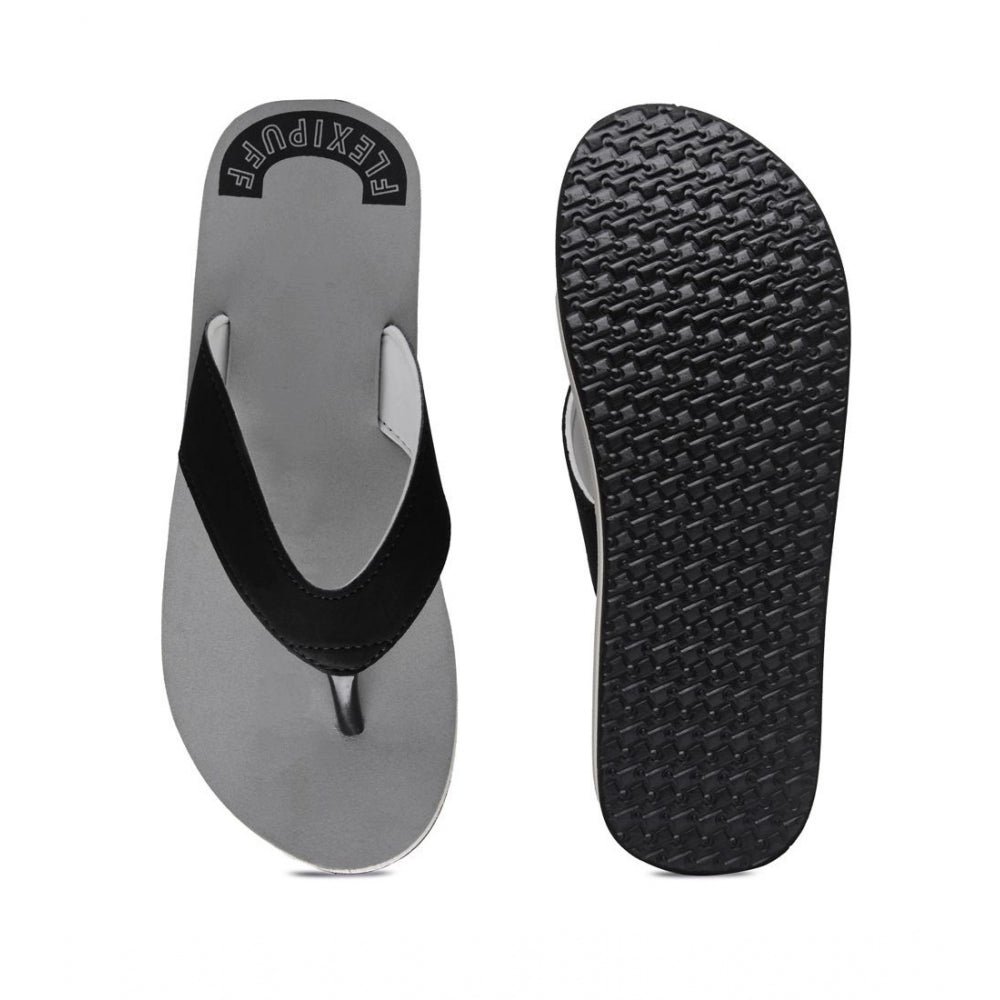 Unisex Rubber Men's Slippers for Ultimate Comfort (Grey) - Image 2