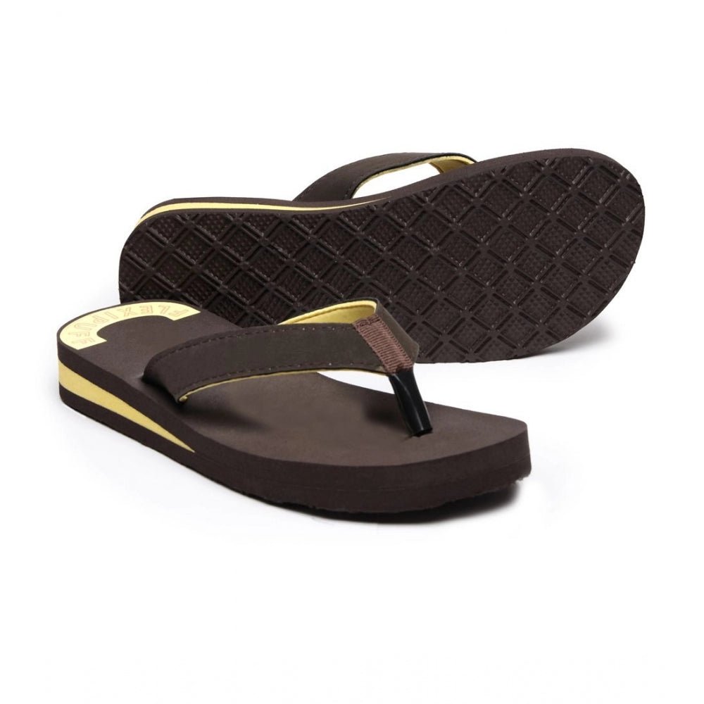 Unisex Rubber Comfortable Orthopedic Doctor Slipper and Flip Flops (Brown) - Image 2