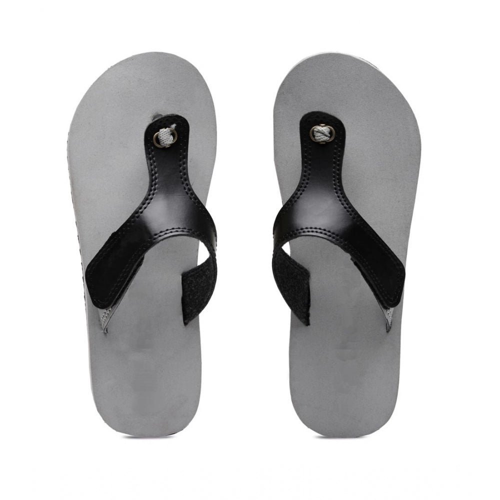 Unisex Rubber Lightweight T-Style Slippers (Grey) - Image 5