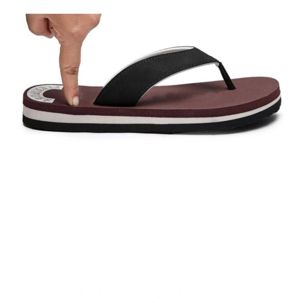 Unisex Rubber Men's Slippers for Ultimate Comfort (Maroon) - Image 4