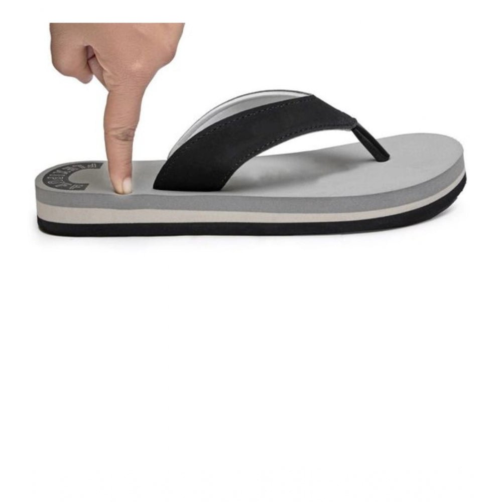 Unisex Rubber Men's Slippers for Ultimate Comfort (Grey) - Image 4