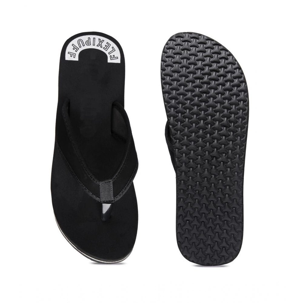 Unisex Rubber Lightweight and Soft Women Slippers for a Cozy Step (Black) - Image 2