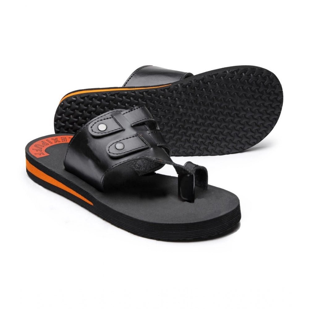 Unisex Rubber Lightweight Slippers for Effortless Style (Black) - Image 5