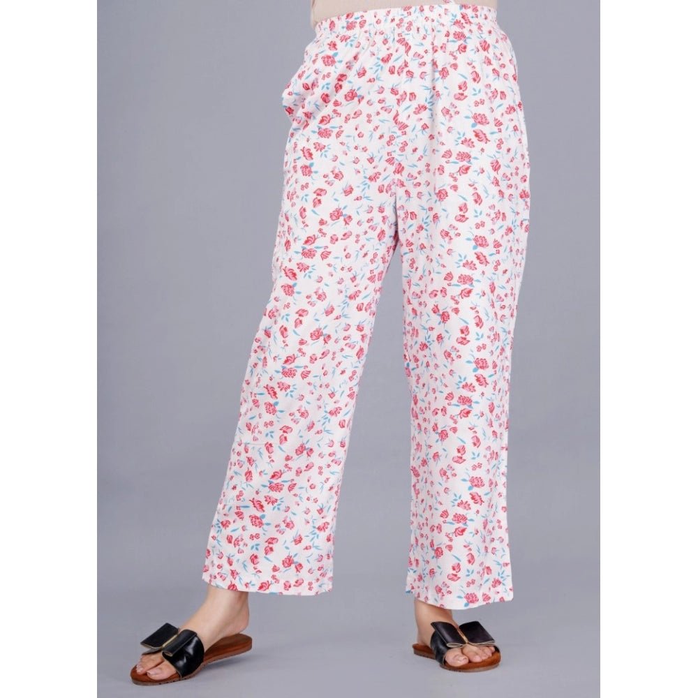 Casual Half Sleeve Printed Viscose Rayon Shirt With Pyjama Pant Night Suit Set (Baby Pink) - Image 6
