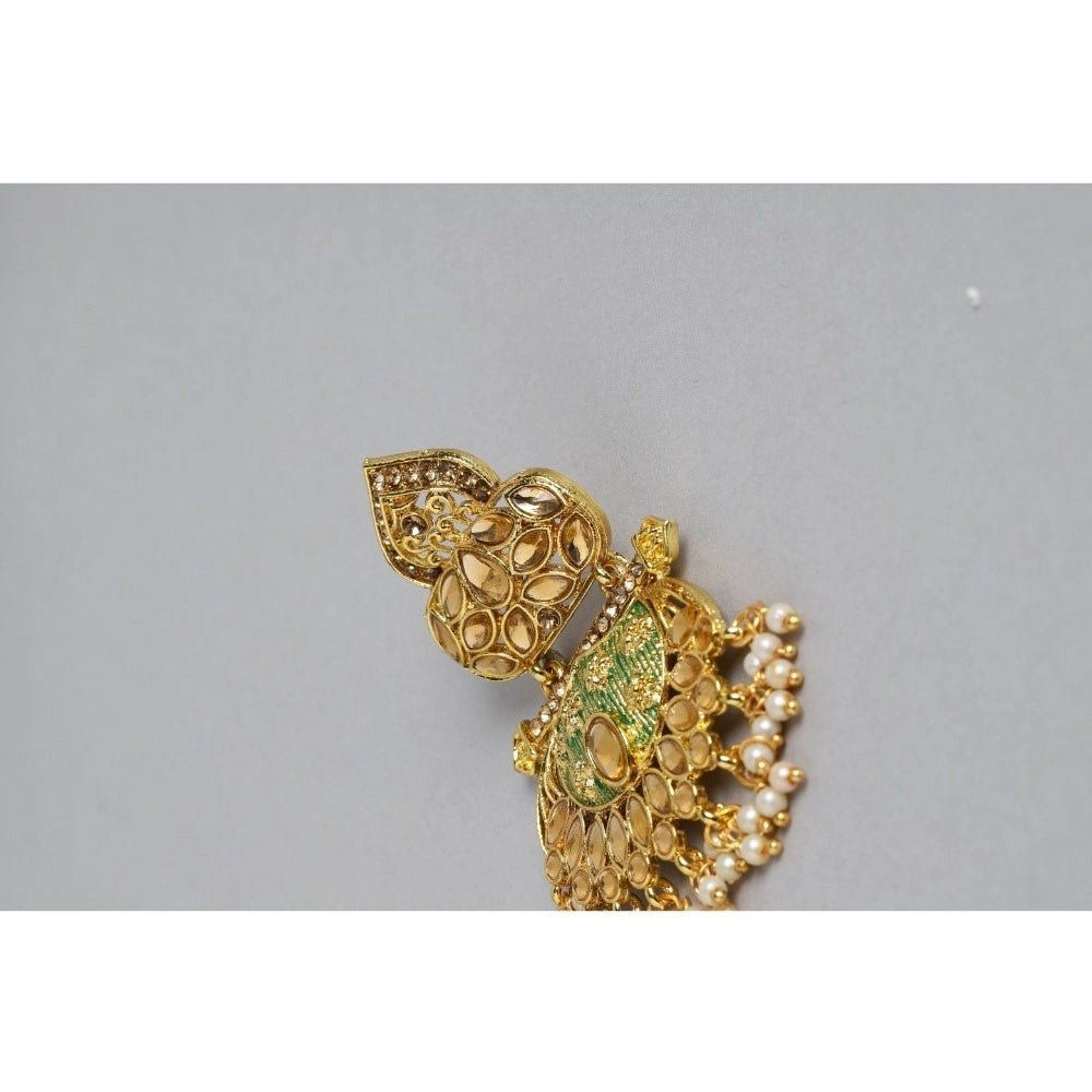 Women's Rose Gold Plated Alloy Earrings (Gold) - Image 2