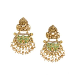 Women's Rose Gold Plated Alloy Earrings (Gold)