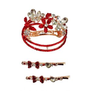 Women's Rose Gold Plated Alloy Hair Pin Set