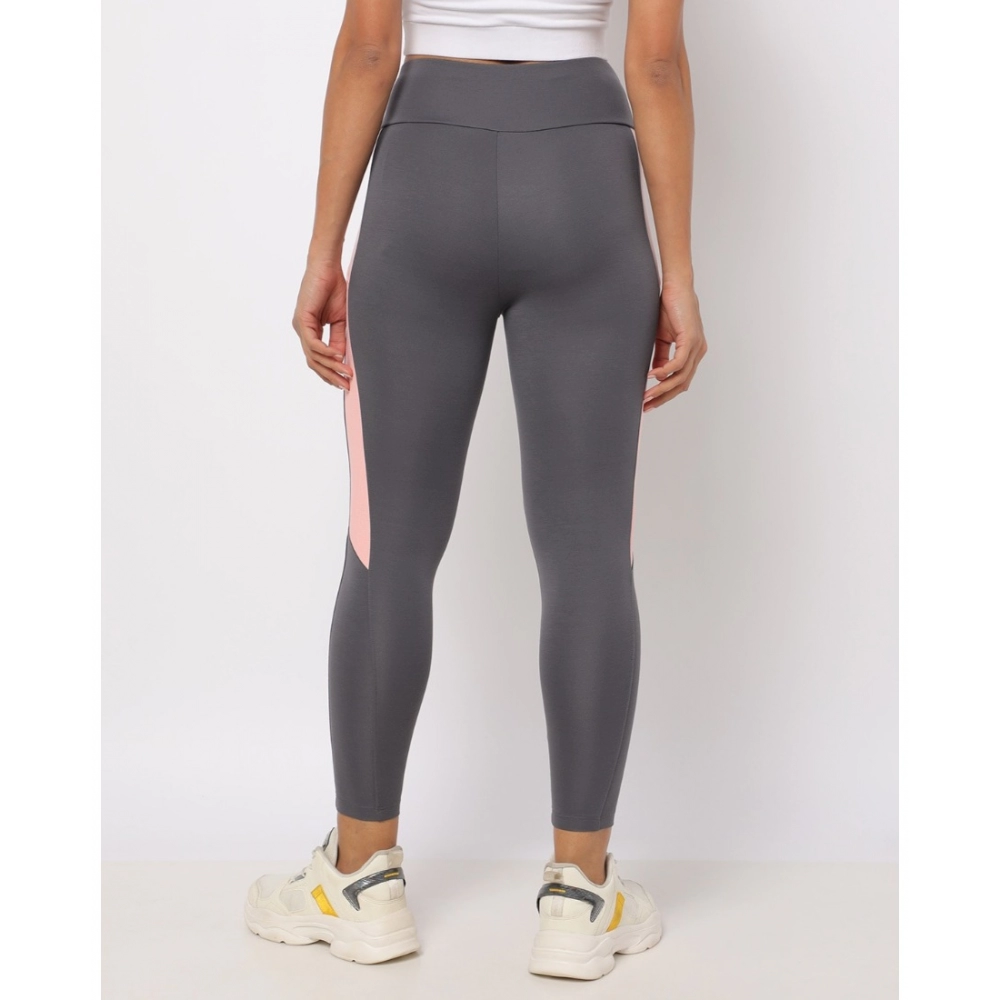 Polyster Solid Sport Leggings (Grey) - Image 4