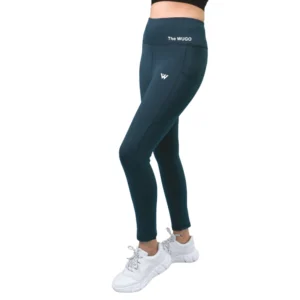 Polyster Solid Sport Leggings (Blue)