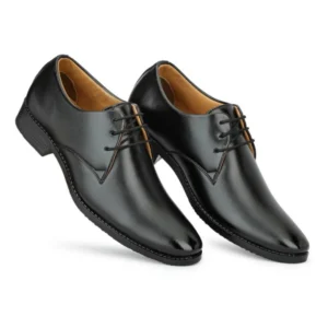 Faux Leather Formal Shoes (Black)